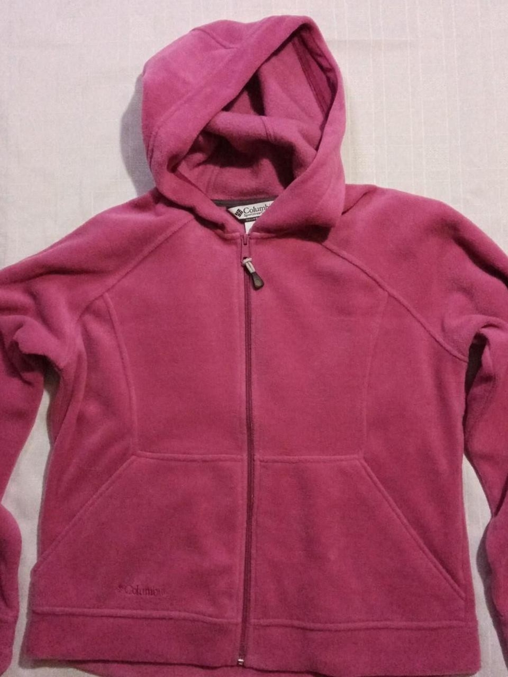 Columbia Pink Fleece Hoodie Women's XL